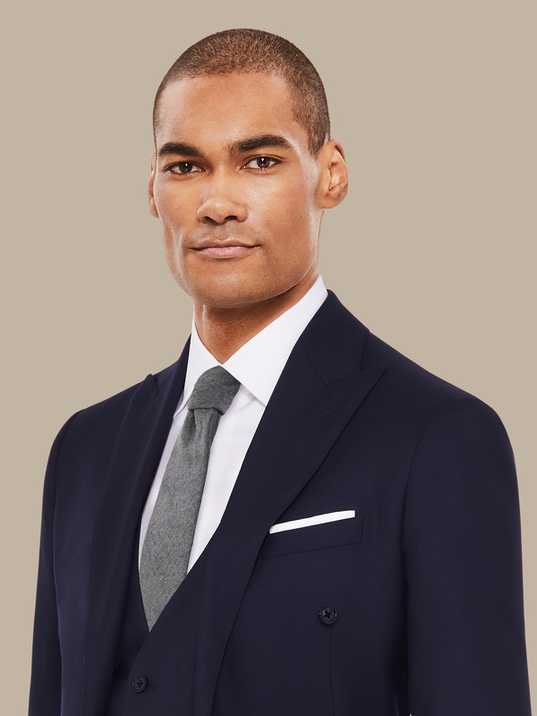 The Navy Vicuña Three-Piece Suit | Enzo Custom