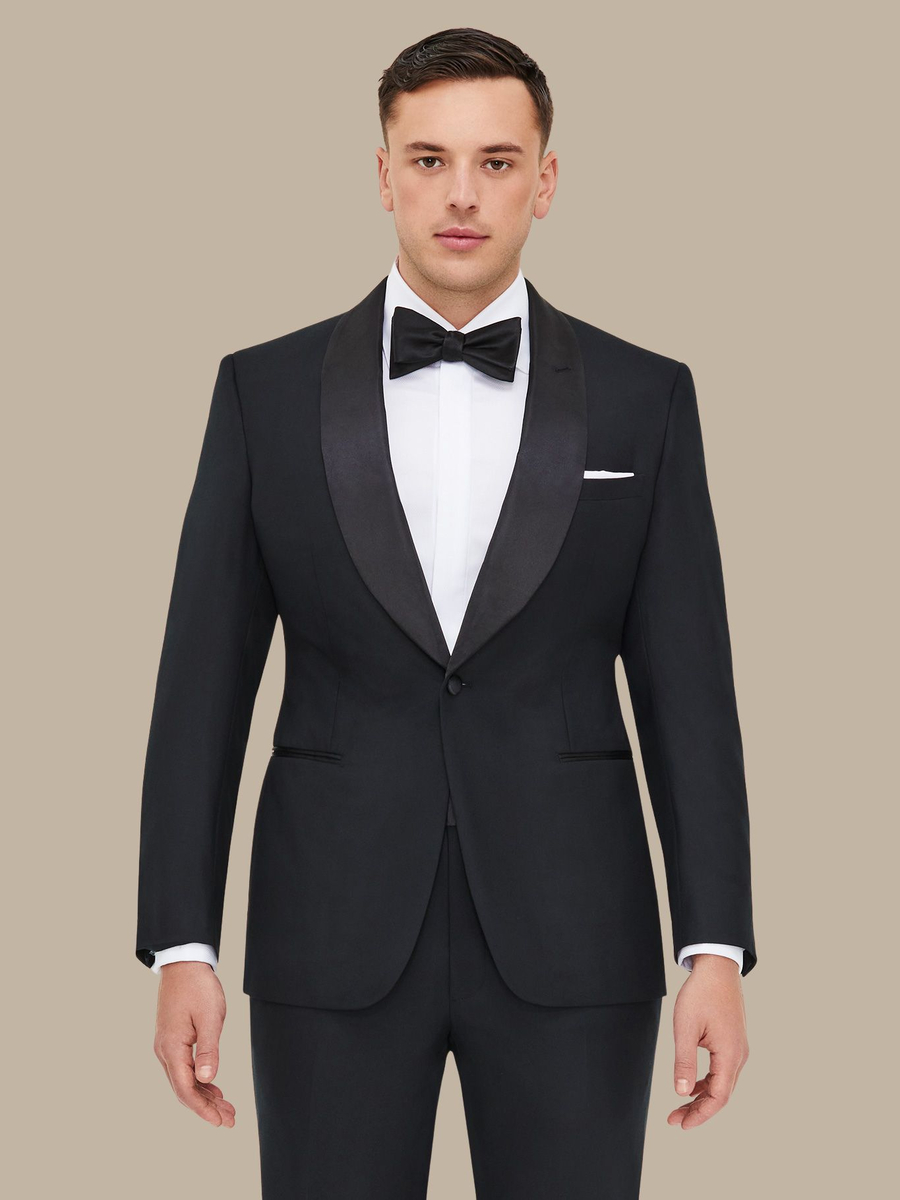 The Black Refined Dinner Jacket — garment photograph