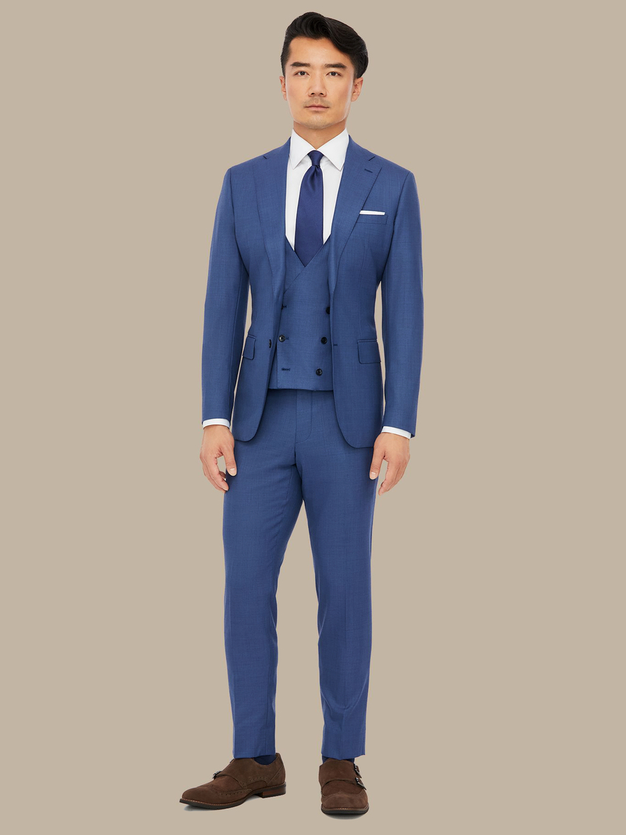 S150's Blue Sharkskin Waistcoat — garment photograph