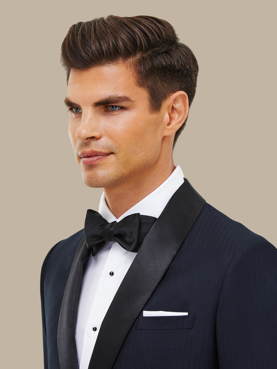 The Navy Herringbone Tuxedo — garment photograph
