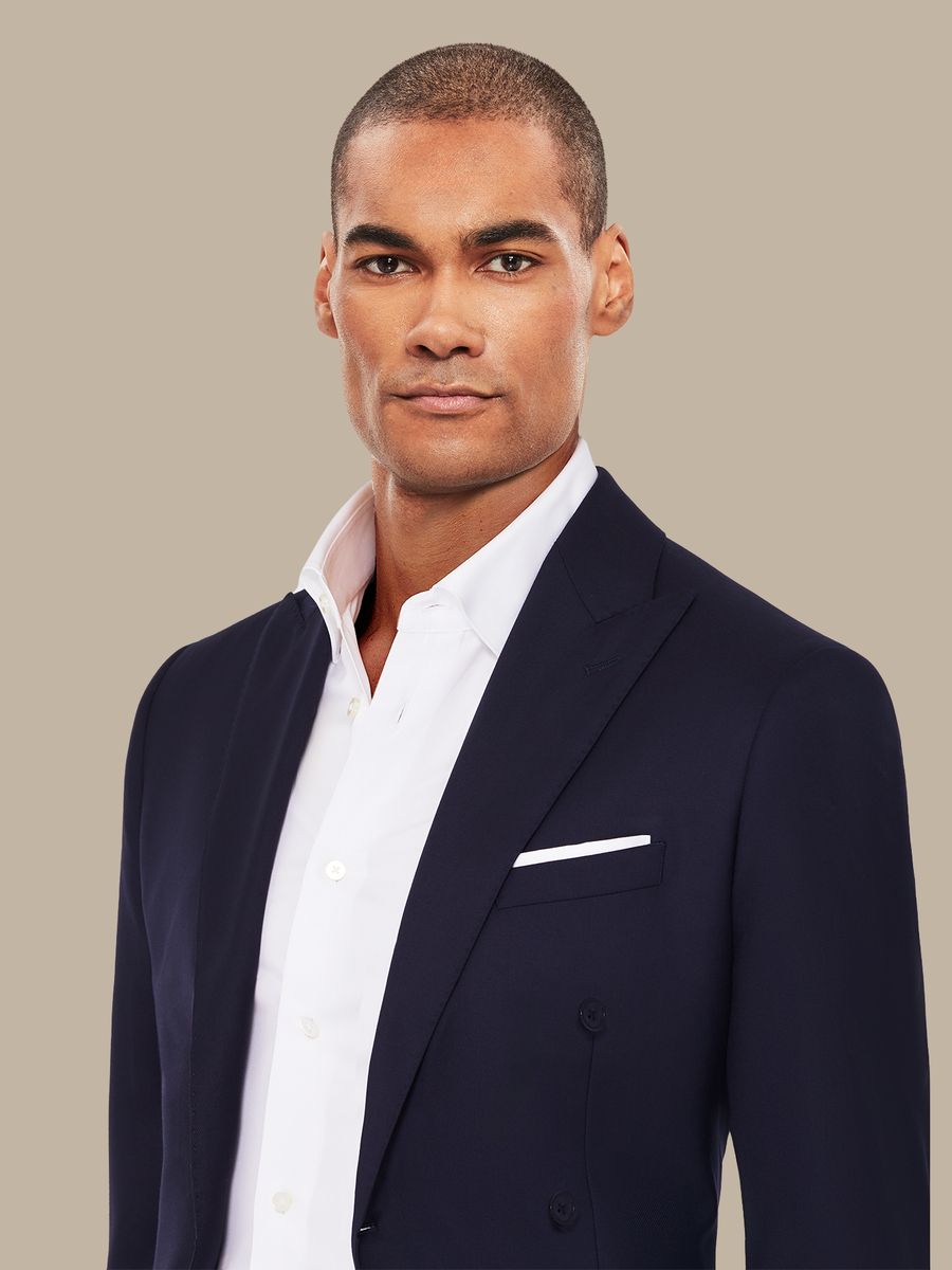The Navy Vicuña Jacket — garment photograph