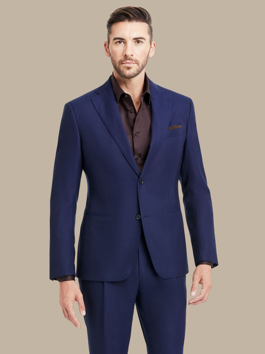 The Blue Hopsack Suit — garment photograph