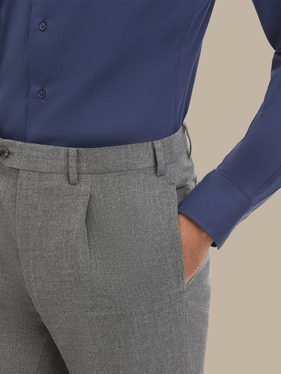 S180's Dark Grey Hopsack Trousers — garment photograph