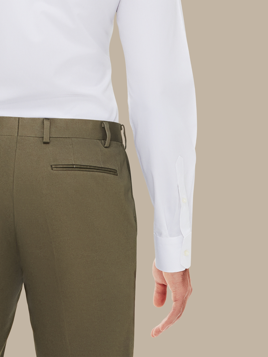 The Olive Merino Trousers — garment photograph