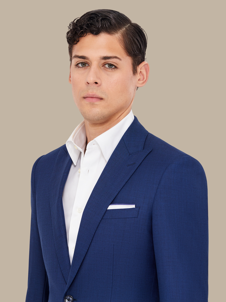 The Navy Sharkskin Suit — garment photograph