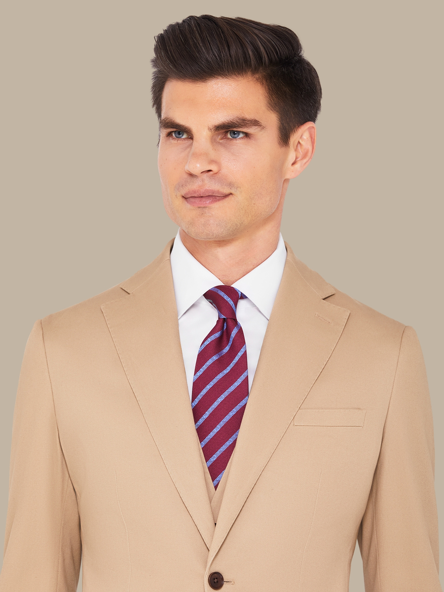 The Tan Cotton Three-Piece Suit — garment photograph