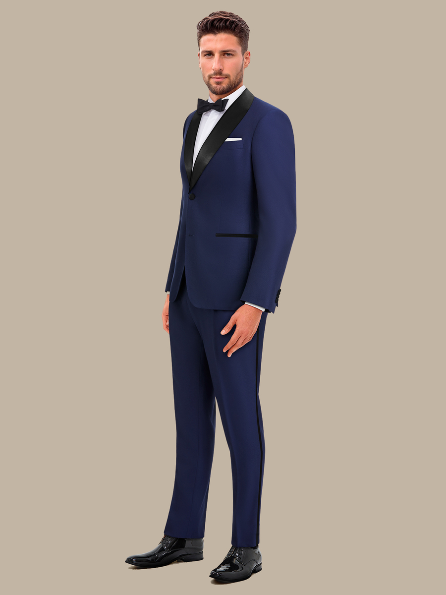 S180's Blue Hopsack Dinner Jacket — garment photograph