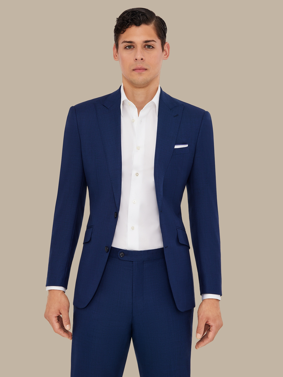The Navy Sharkskin Suit — garment photograph