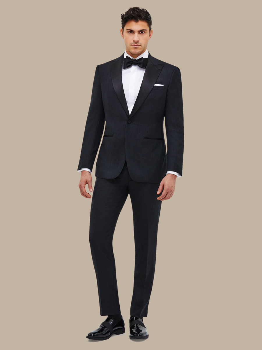 The Charcoal Superfine Tuxedo — garment photograph