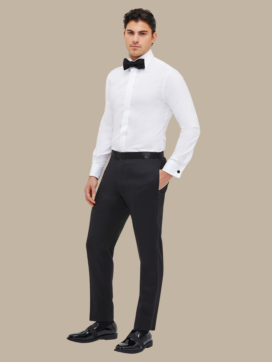 The Patterned Black Tuxedo Trousers — garment photograph