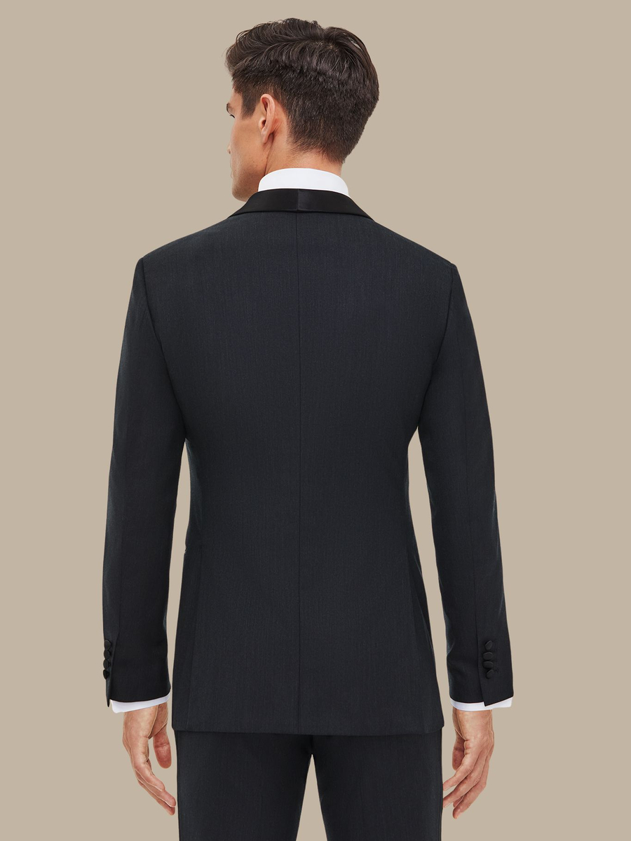 The Charcoal Prestige Tuxedo — garment photograph