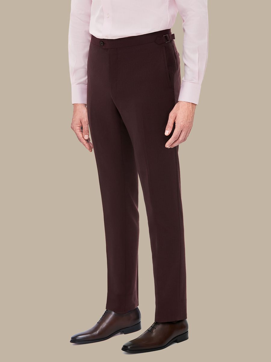 The Burgundy Superfine Trousers — garment photograph