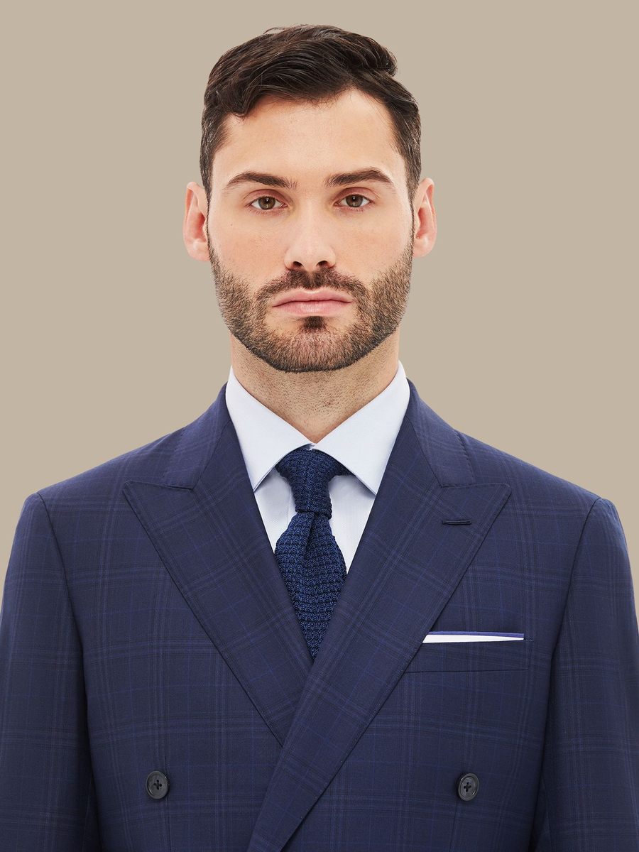 The Blue Tartan Three-Piece Suit — garment photograph