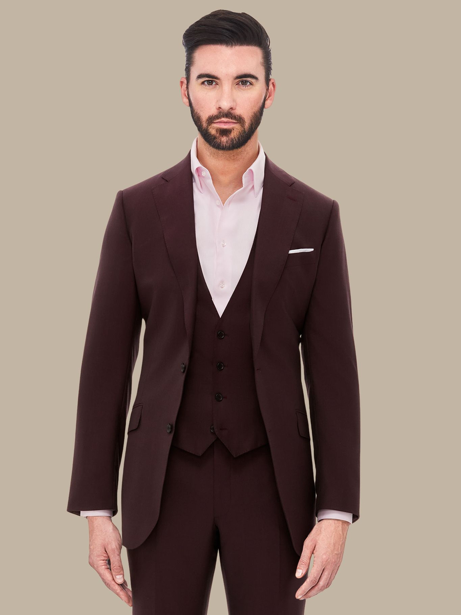 S180's Burgundy Waistcoat — garment photograph