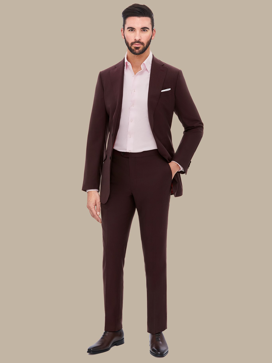The Burgundy Superfine Trousers — garment photograph