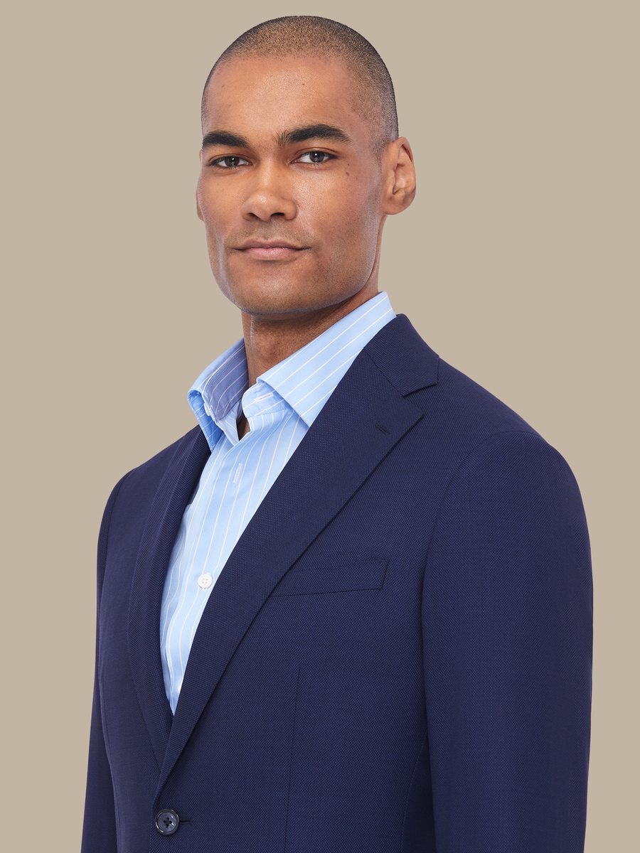 The Blue Birdseye Suit — garment photograph