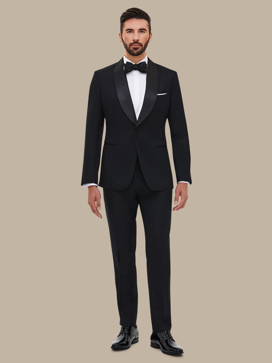 The Black Superfine Dinner Jacket — garment photograph