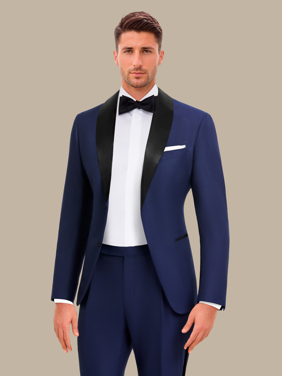 S180's Blue Hopsack Dinner Jacket — garment photograph