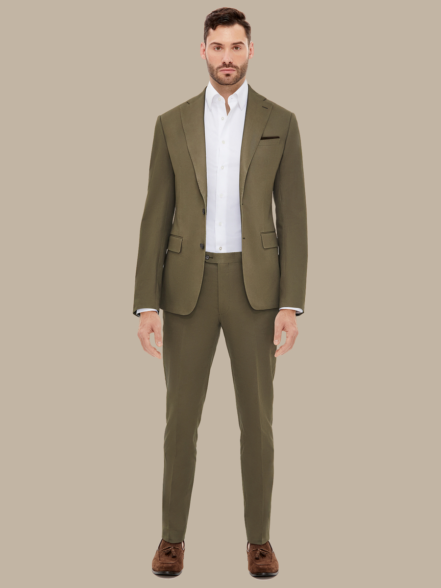The Olive Merino Trousers — garment photograph