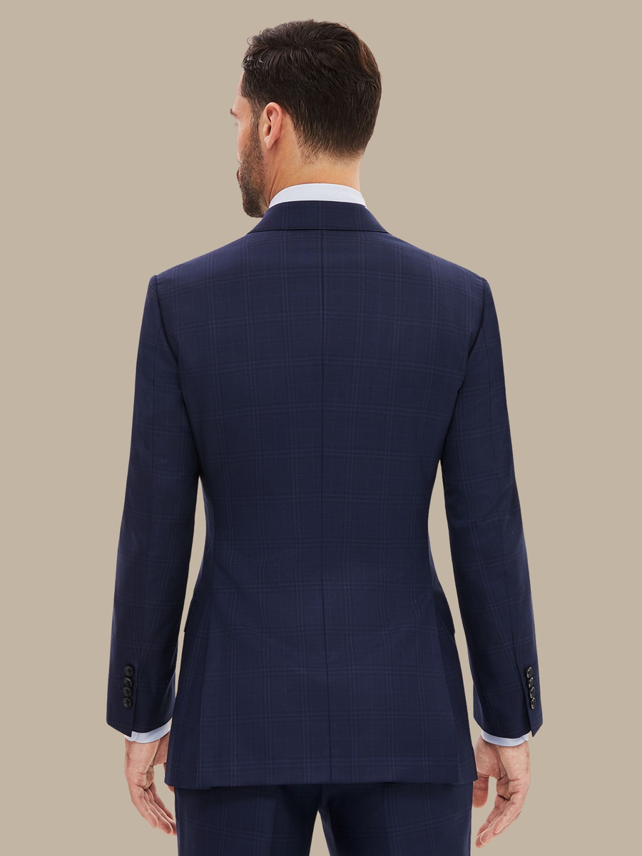 The Blue Tartan Three-Piece Suit — garment photograph