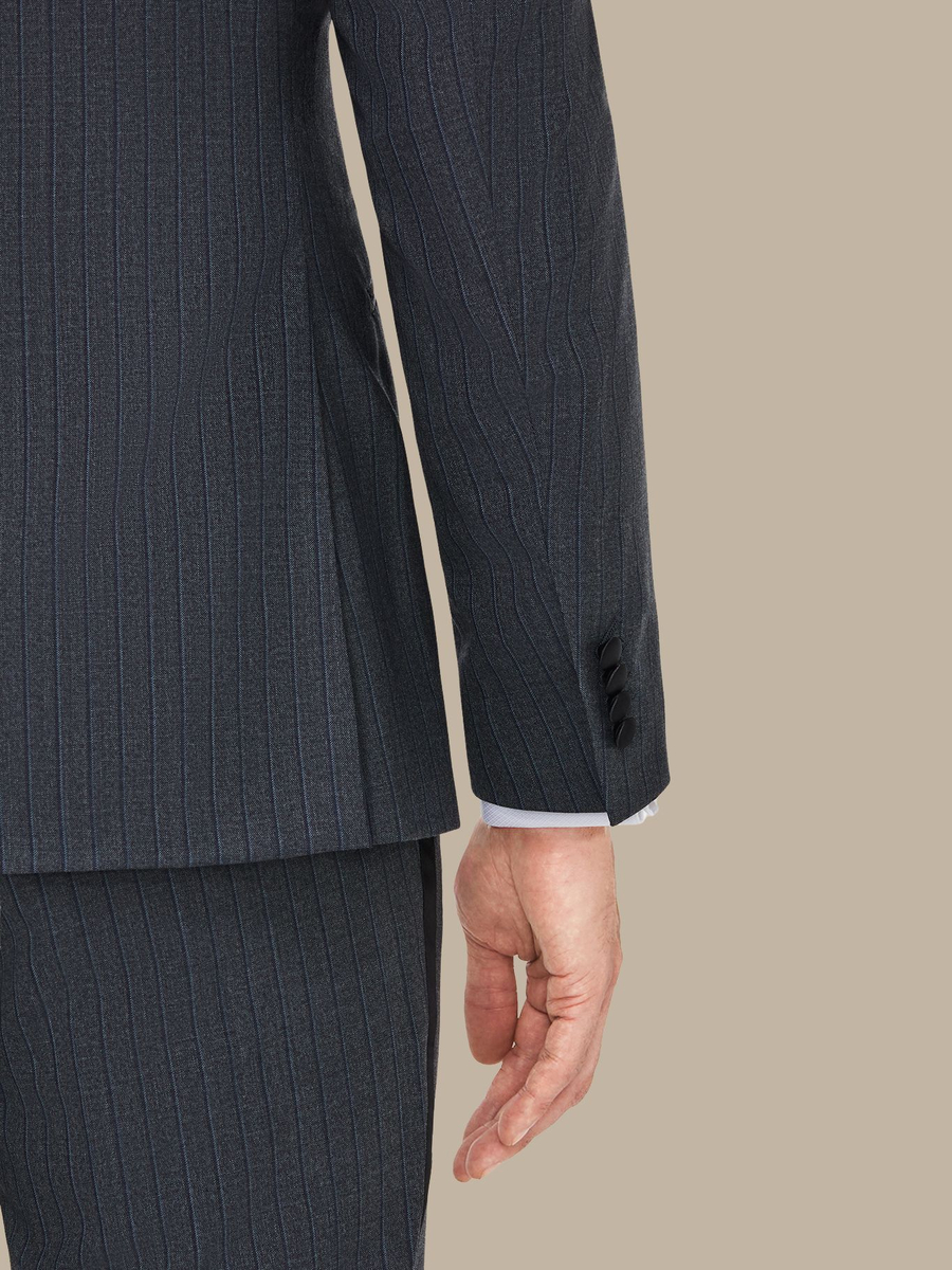 The Grey Pinstripe Dinner Jacket — garment photograph