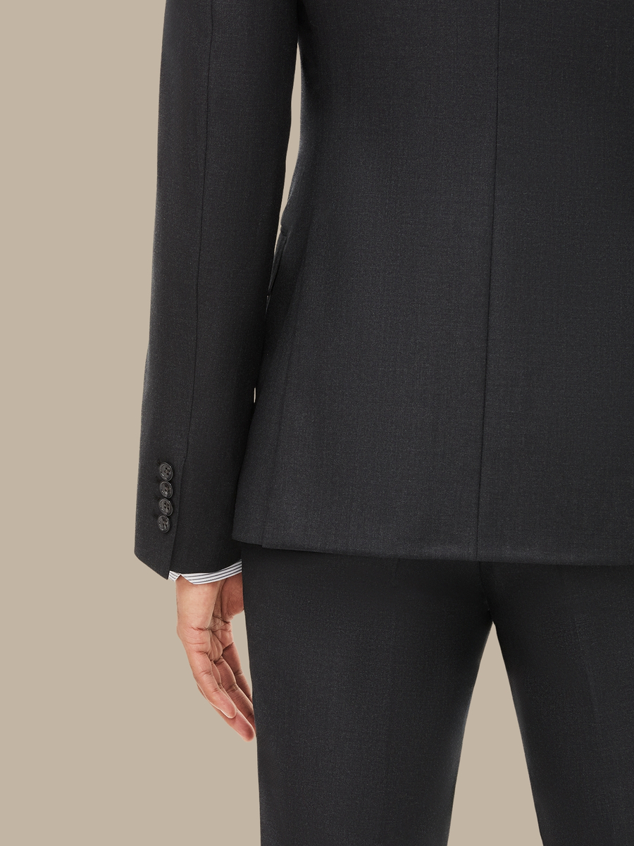The Dark Grey Essential Jacket — garment photograph