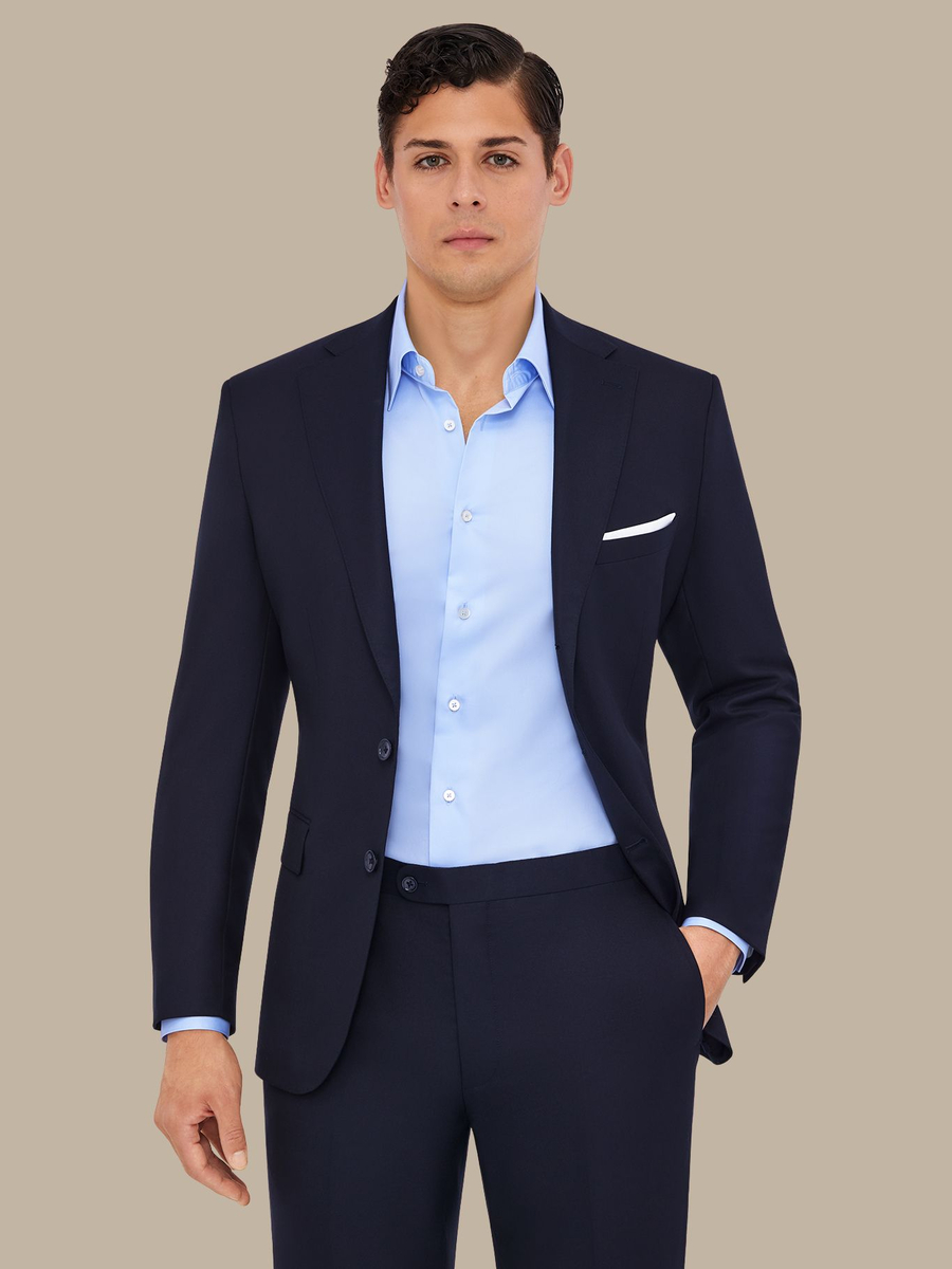 The Navy Worsted Jacket — garment photograph