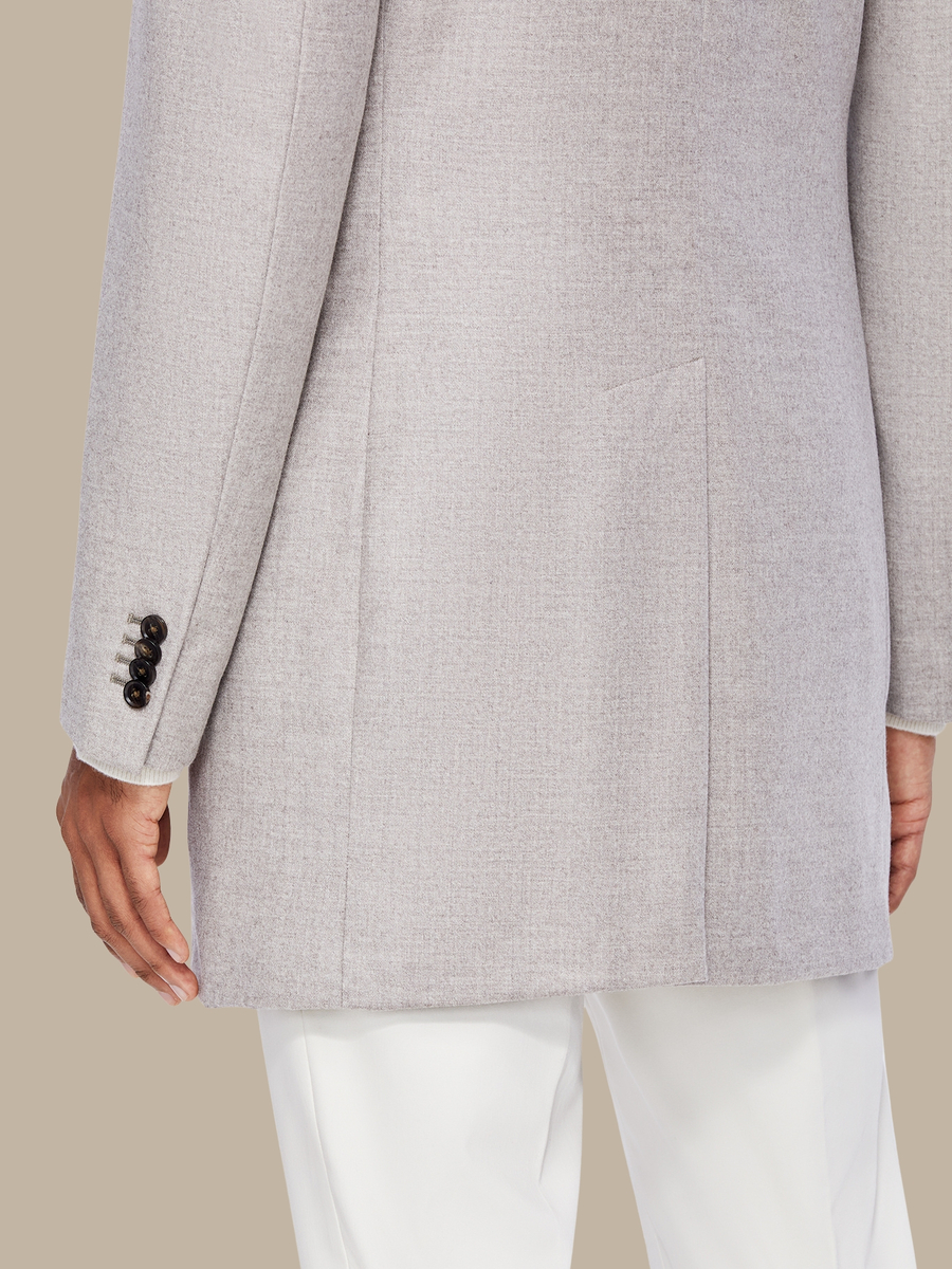 The Ivory Cashmere Overcoat — garment photograph
