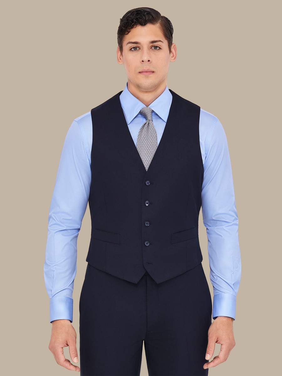 S140's Navy Waistcoat — garment photograph