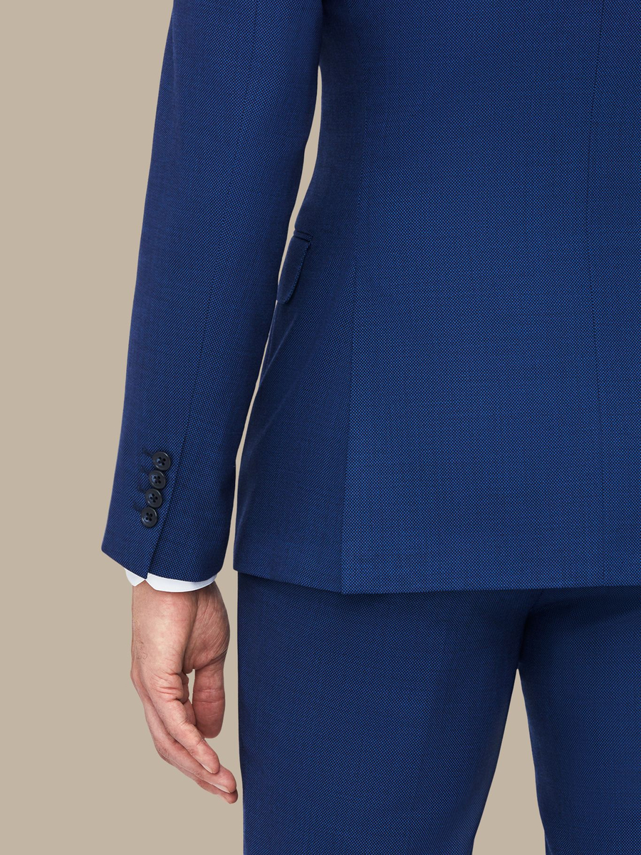The Sapphire Birdseye Jacket — garment photograph