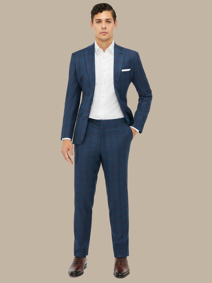 The Blue Windowpane Jacket — garment photograph