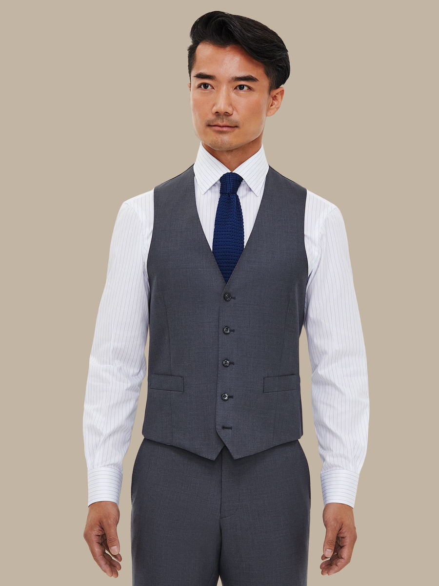 S140's Medium Grey Waistcoat — garment photograph