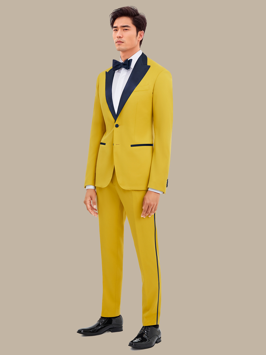 The Goldenrod Merino Tuxedo Trousers — garment photograph