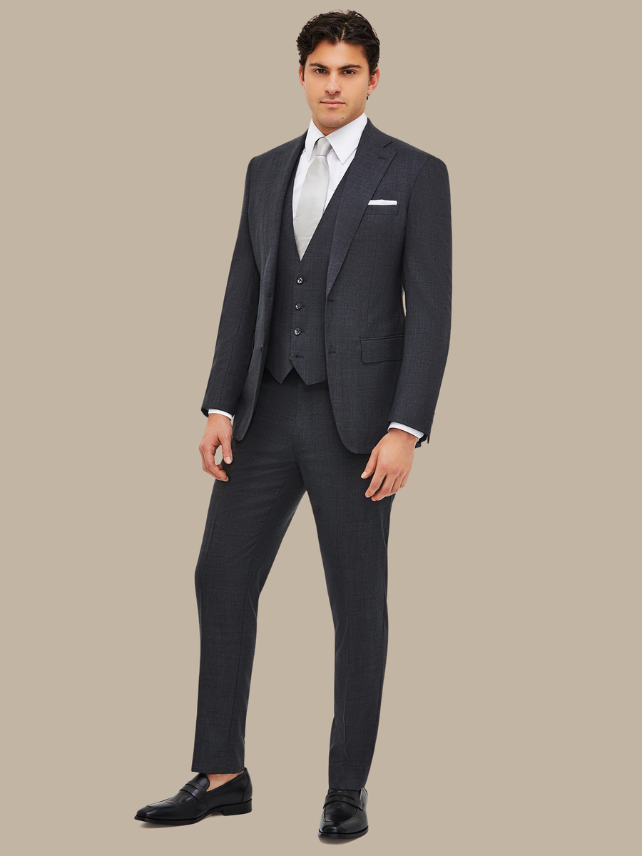 S150's Charcoal Glen Plaid Waistcoat — garment photograph