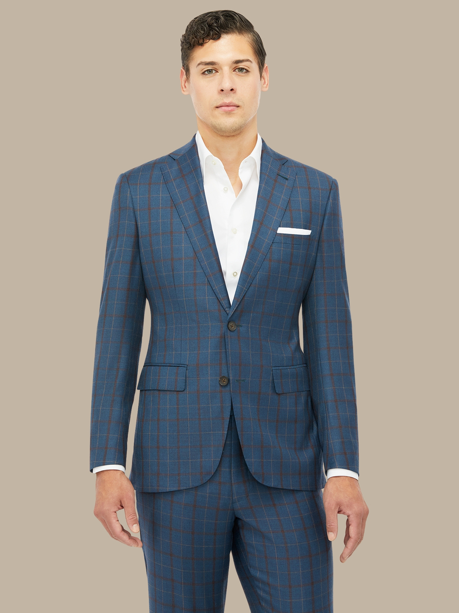 The Blue Windowpane Jacket — garment photograph