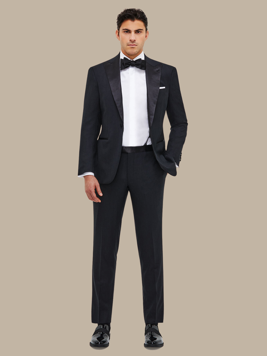 The Charcoal Superfine Tuxedo — garment photograph