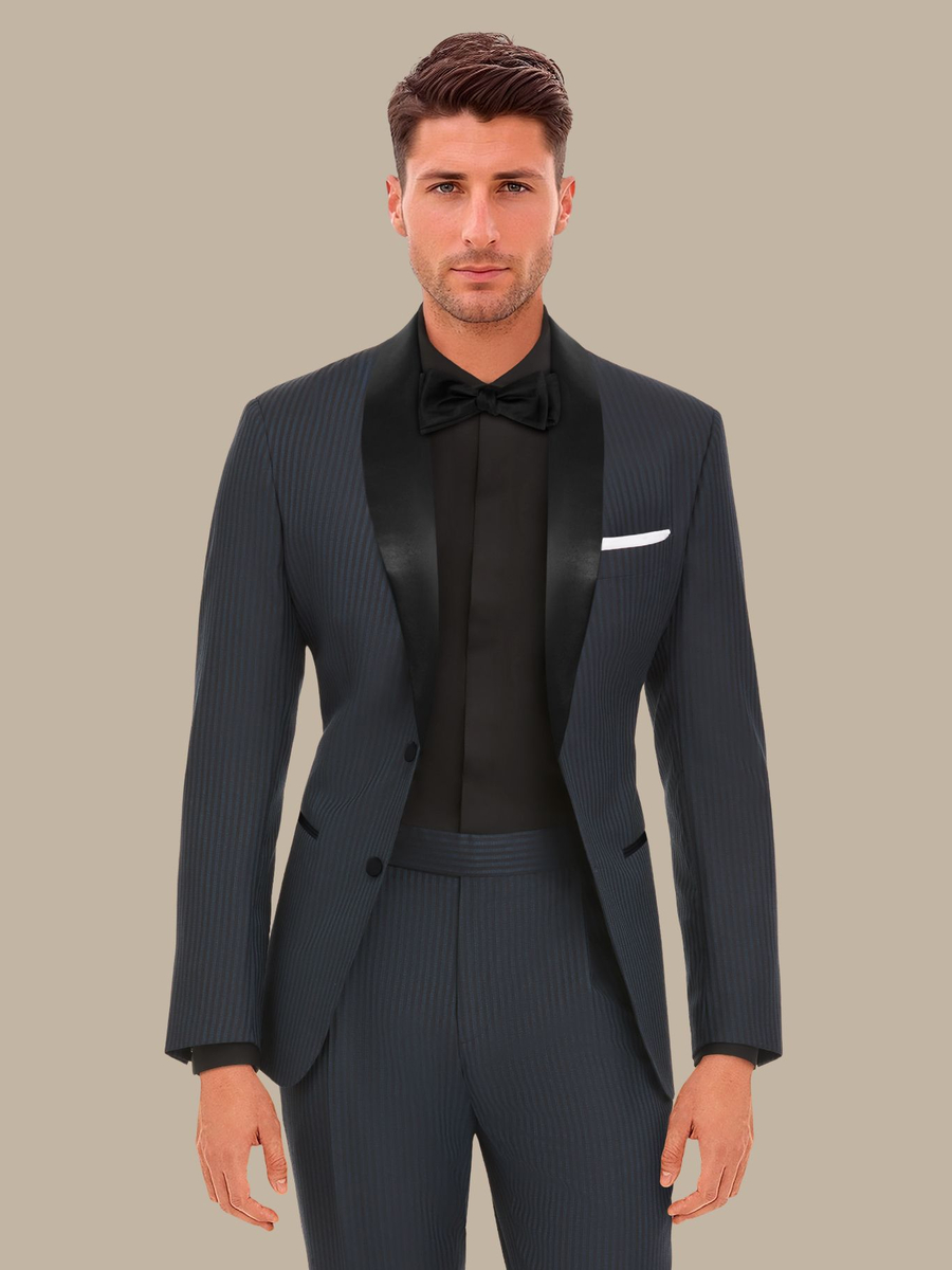 The Peacock Stripe Dinner Jacket — garment photograph