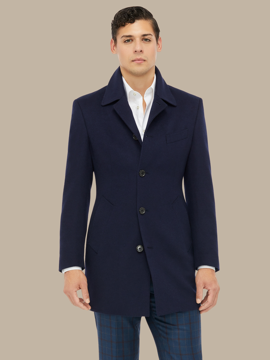 The Navy Wool Overcoat — garment photograph