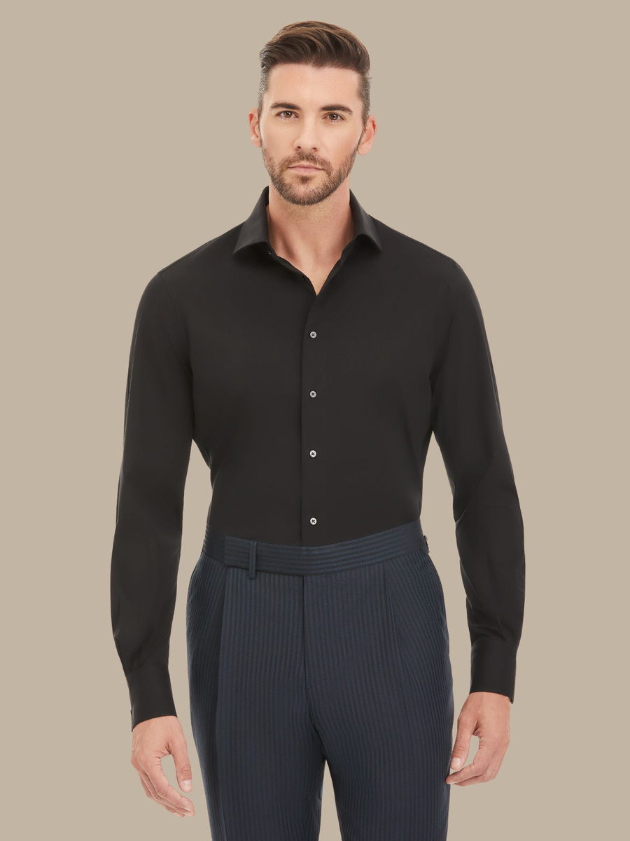 The Black Travel Shirt — garment photograph