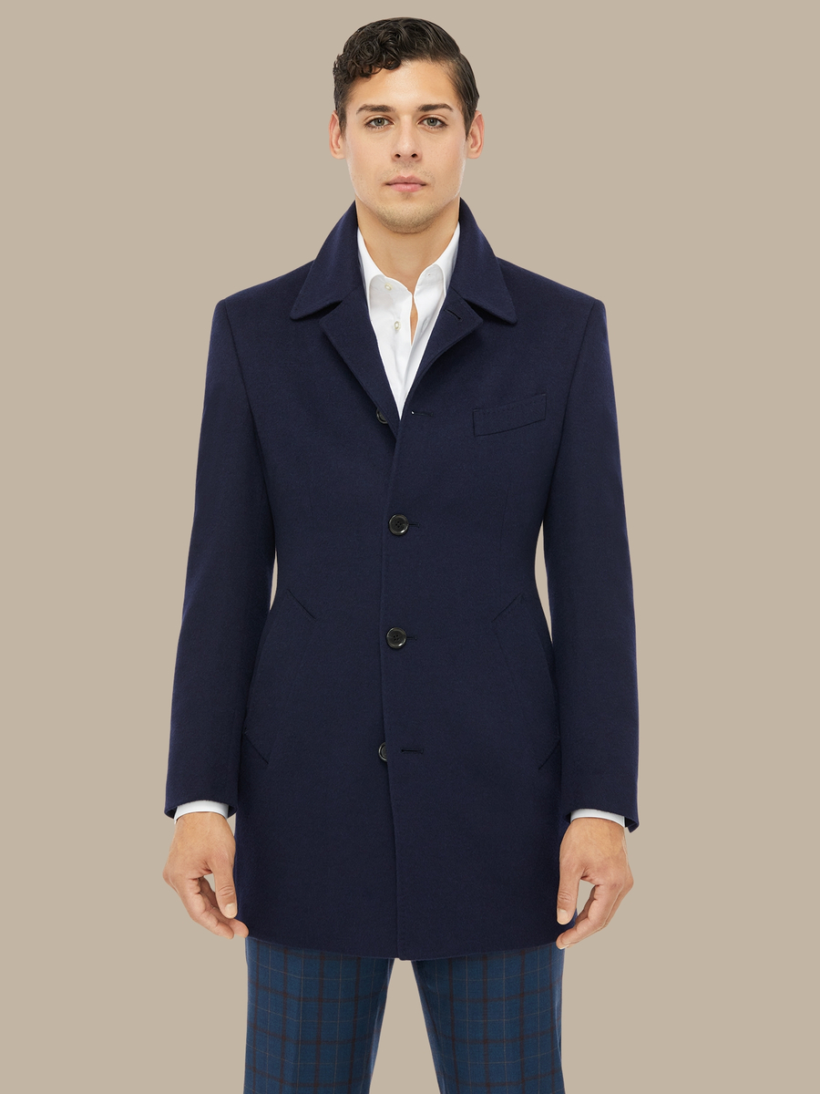 The Navy Wool Overcoat — garment photograph