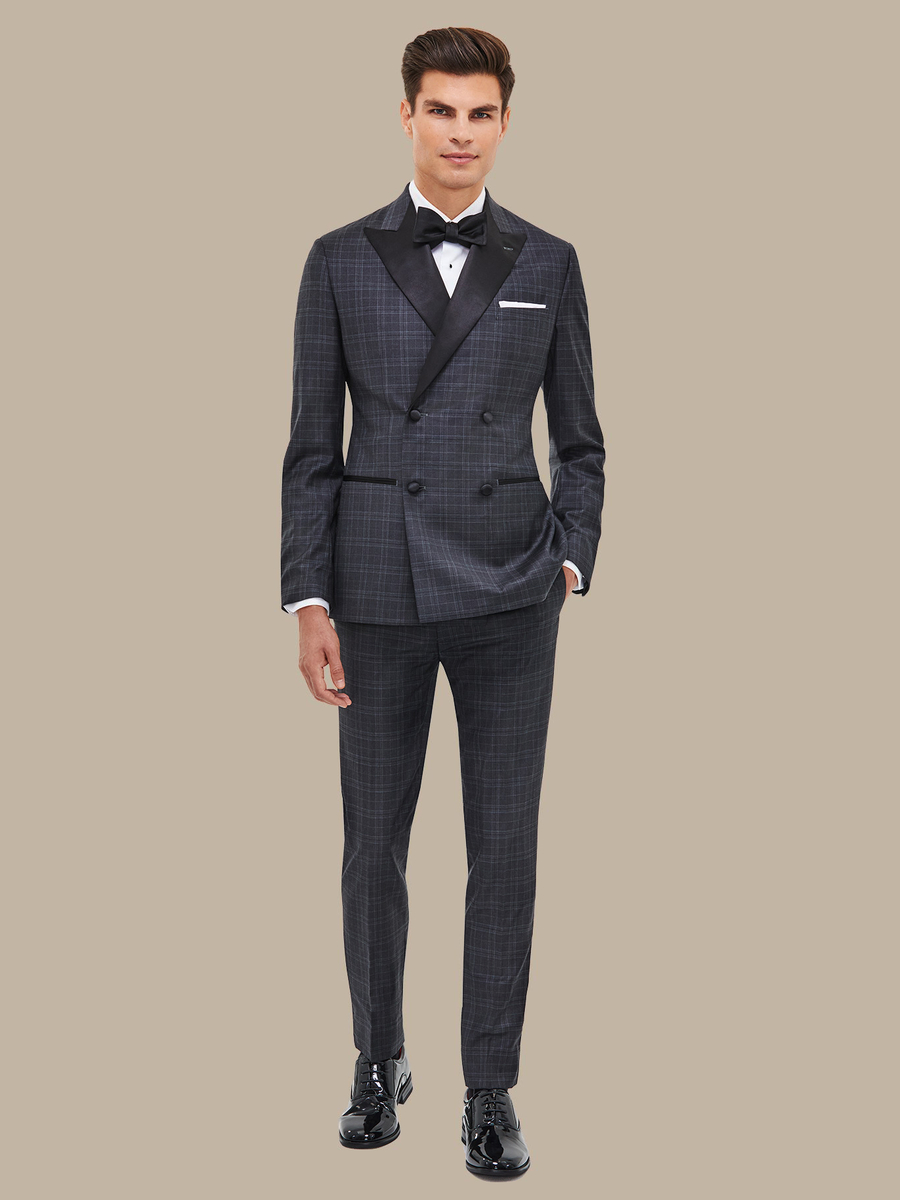 The Grey Plaid Tuxedo — garment photograph