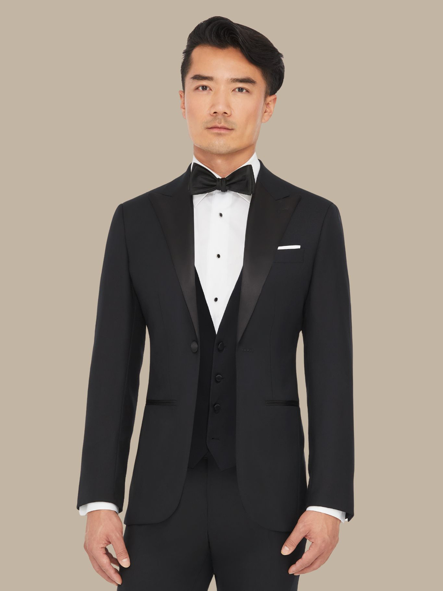 S140's Black Tuxedo Waistcoat — garment photograph