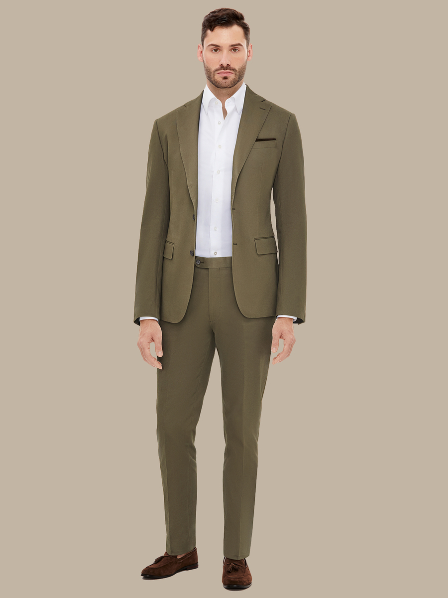 The Olive Merino Trousers — garment photograph