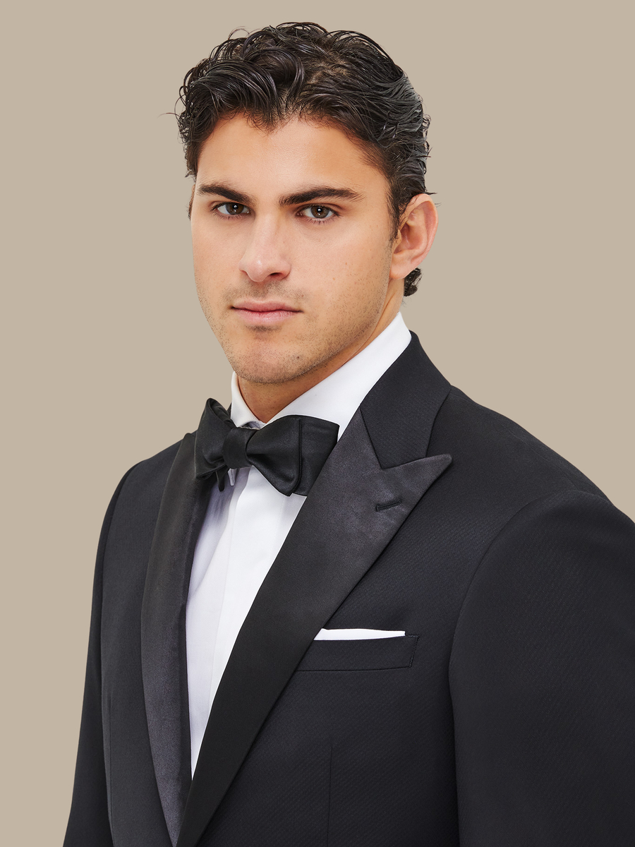 The Patterned Black Dinner Jacket — garment photograph