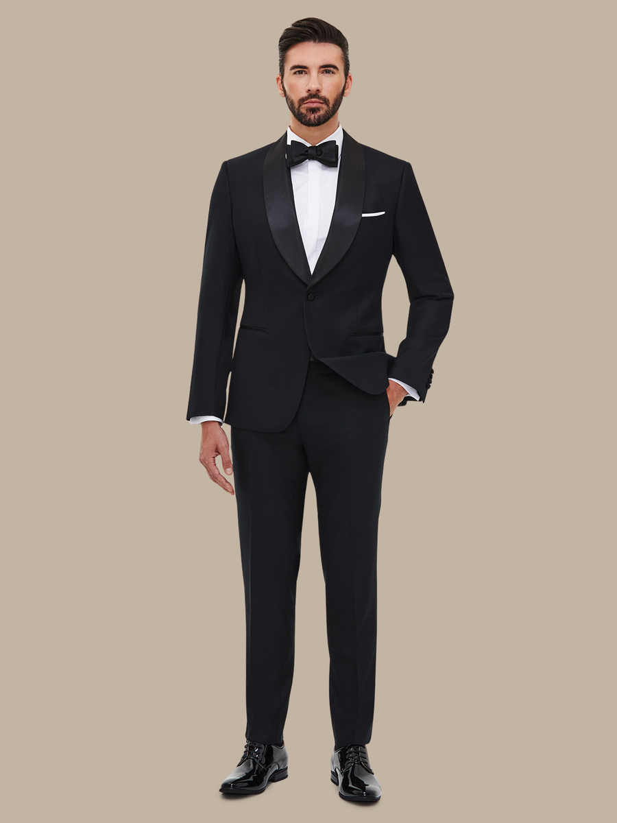The Black Superfine Dinner Jacket — garment photograph