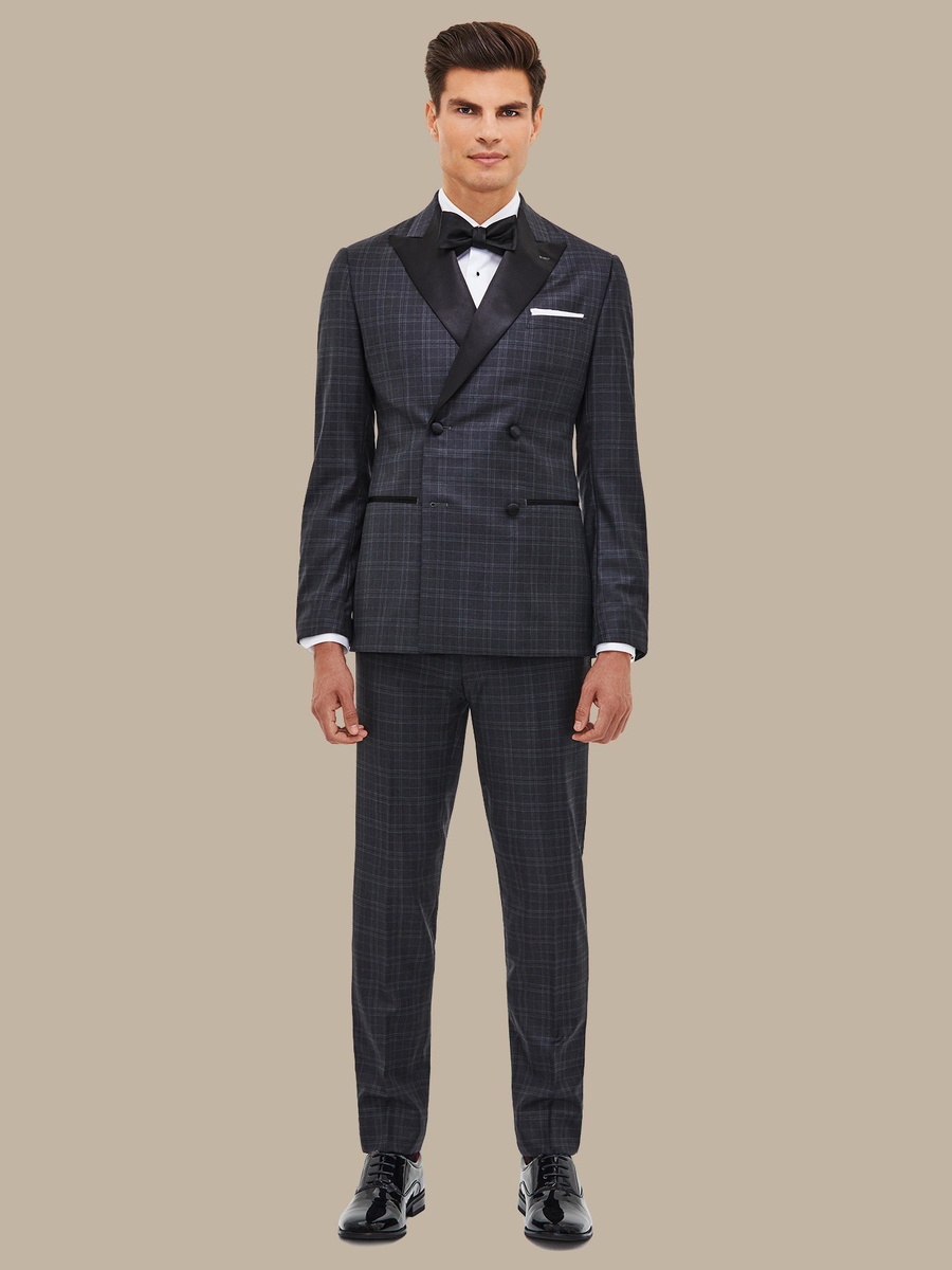 The Grey Plaid Tuxedo — garment photograph