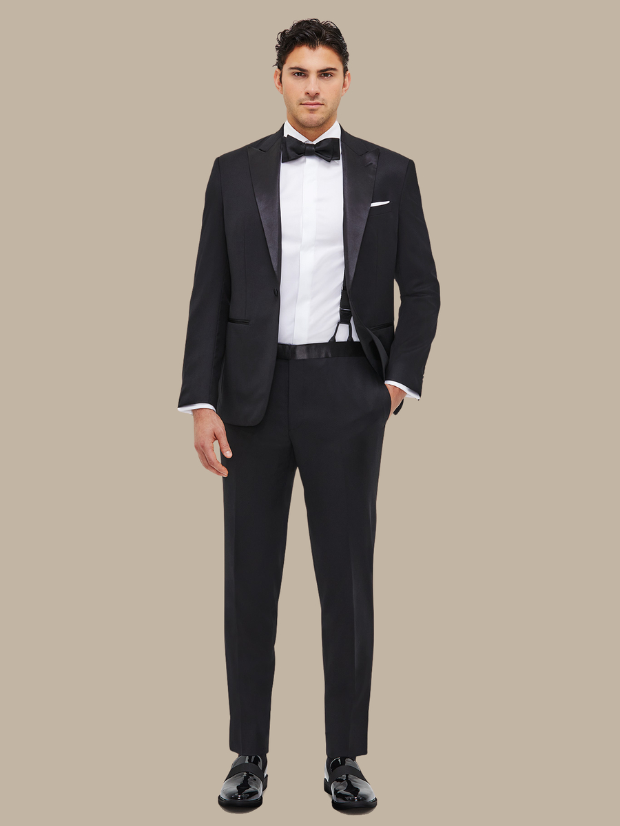 The Patterned Black Dinner Jacket — garment photograph