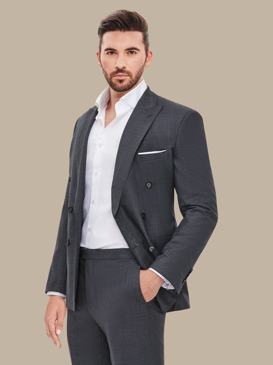 The Grey Sharkskin Jacket — garment photograph
