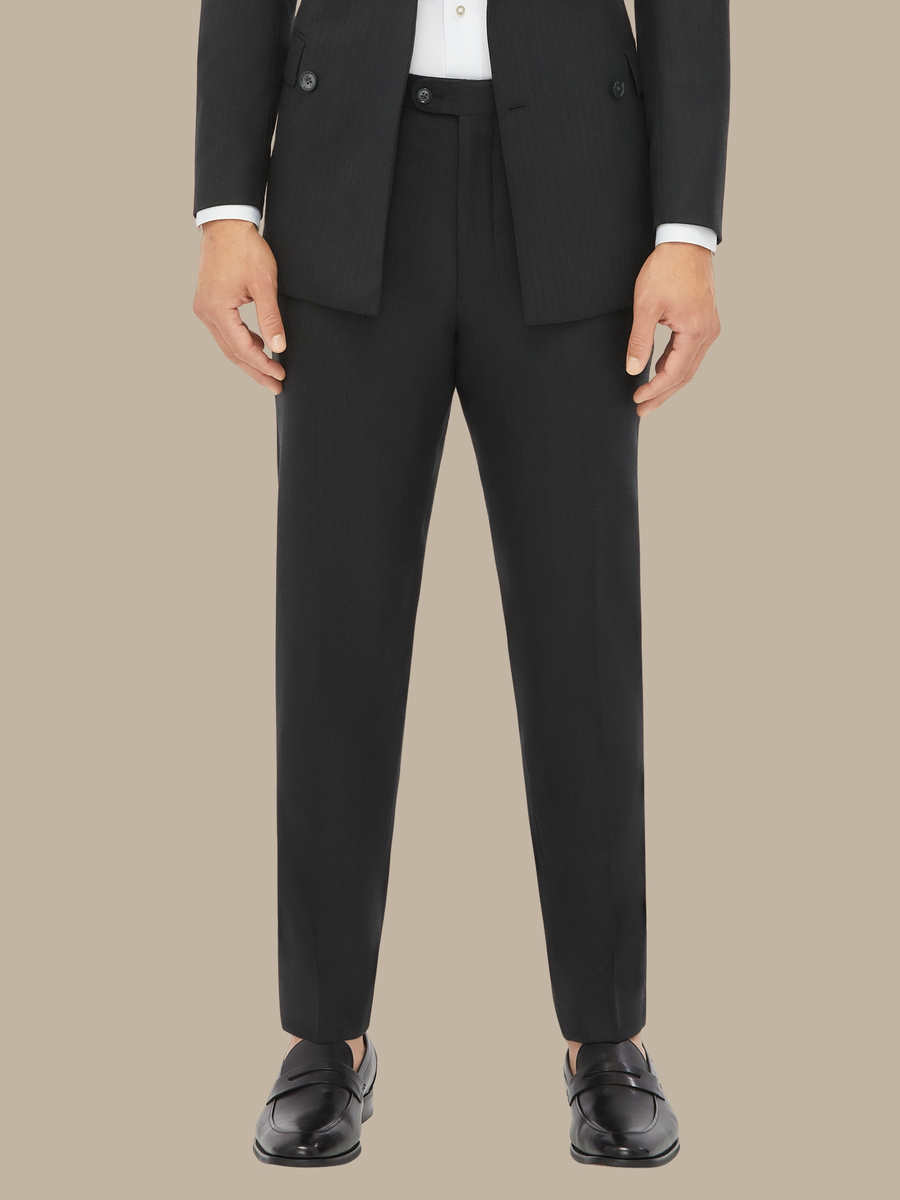 The Charcoal Herringbone Trousers — garment photograph
