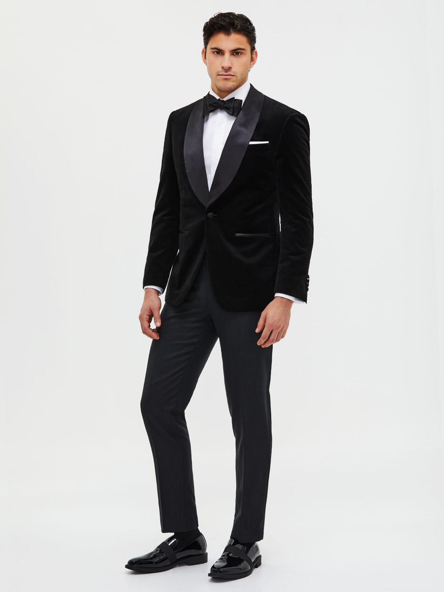 The Onyx Velvet Dinner Jacket — garment photograph